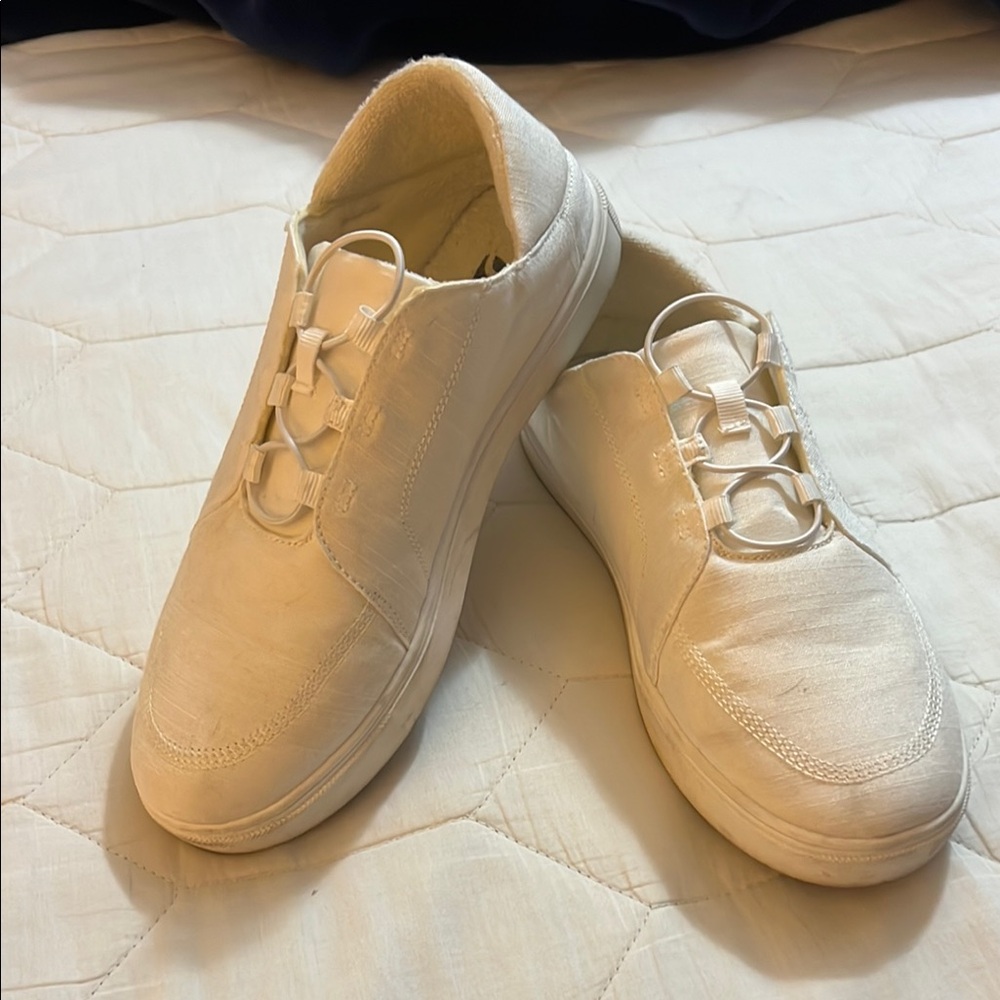 White Casual Slip-On Sneakers